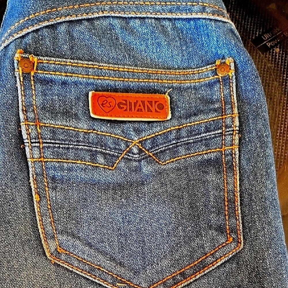 Gitano PS Gitano 80s Mom Jeans Perfectly Vintage Orange Stitching High Waist 6